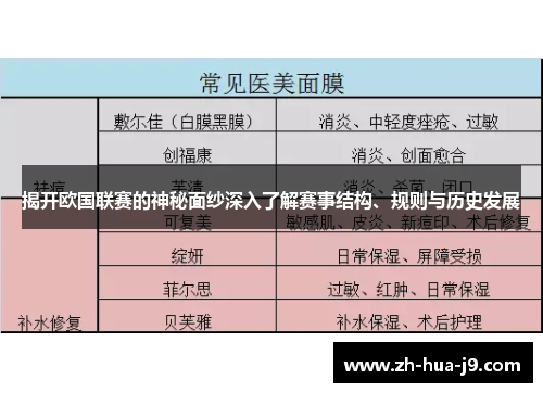 揭开欧国联赛的神秘面纱深入了解赛事结构、规则与历史发展